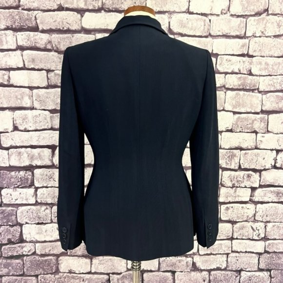 Ann Taylor Navy 3 Button Long Sleeve Fully Lined Jacket Size 4P - Picture 6 of 9